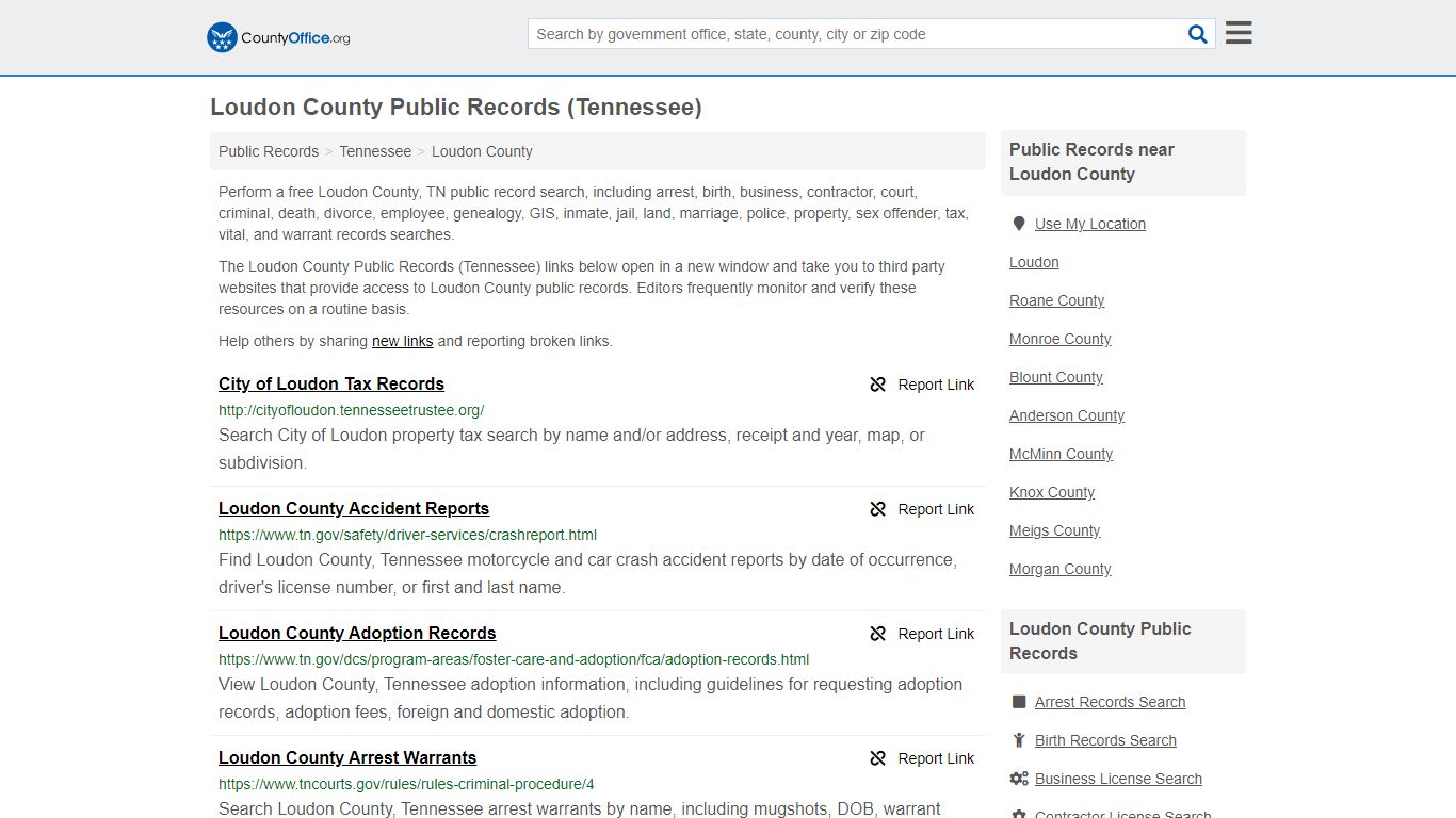 Public Records - Loudon County, TN (Business, Criminal ...